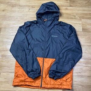 Columbia Men's Windbreaker in Black and Orange